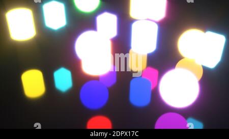 Neon weiches Objekt auf schwarzem Minimal Animation Design futuristisches Design Stilvolles Beispiel minimalistisches 3D-Rendering der Abdeckung Stockfoto
