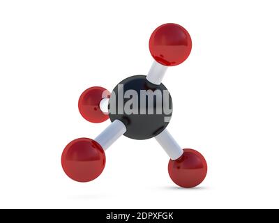 Methan Molekül Bild. Wissenschaft Hintergrund. 3D-Rendering Stockfoto
