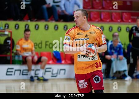 Gudme, Dänemark. Dezember 2020. Morten Olsen (34) von GOG gesehen im Danish Men's Handball League Spiel zwischen GOG und Skjern Handball in der Phoenix Tag Arena in Gudme. (Foto Kredit: Gonzales Foto/Alamy Live News Stockfoto