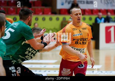 Gudme, Dänemark. Dezember 2020. Morten Olsen (34) von GOG gesehen im Danish Men's Handball League Spiel zwischen GOG und Skjern Handball in der Phoenix Tag Arena in Gudme. (Foto Kredit: Gonzales Foto/Alamy Live News Stockfoto