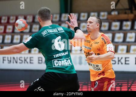 Gudme, Dänemark. Dezember 2020. Morten Olsen (34) von GOG gesehen im Danish Men's Handball League Spiel zwischen GOG und Skjern Handball in der Phoenix Tag Arena in Gudme. (Foto Kredit: Gonzales Foto/Alamy Live News Stockfoto