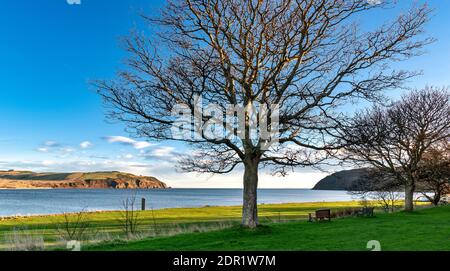 CROMARTY SCHWARZ ISLE HALBINSEL SCHOTTLAND DER NORDEN UND SÜDEN SUTORS ODER LANDZUNGEN VON DER ANDEREN SEITE DES FIRTH AUS GESEHEN Stockfoto