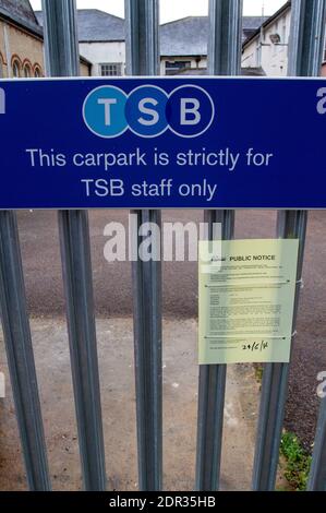 Stowmarket TSB-Parkplatz nur für Mitarbeiter Stockfoto