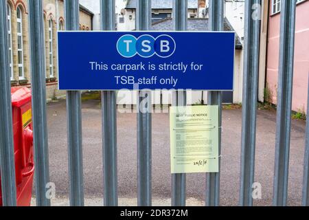 Stowmarket TSB-Parkplatz nur für Mitarbeiter Stockfoto