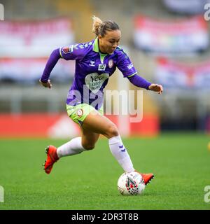 Leigh, Großbritannien. Dezember 2020. Ebony Salmon of Bristol City during the FA Women's Super League match at Leigh Sports Village, Leigh (Photo by Matt Wilkinson/Focus Images /Sipa USA) 20/12/2020 Credit: SIPA USA/Alamy Live News Stockfoto