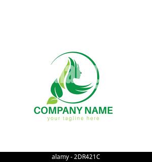 Schönheitspflege und Schönheit hairnlogo. Stock Vektor