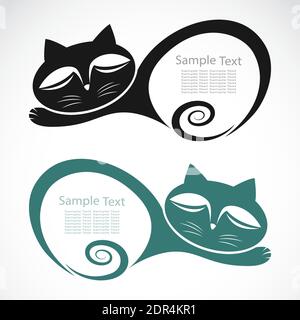 Das Design der Katze auf weißem Hintergrund. Leicht editierbare Vektorgrafik mit Ebenen. Haustier. Tiere. Stock Vektor