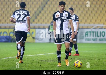 PARMA, ITALIEN - DEZEMBER 19: Yordan Osorio von Parma enttäuscht während der Serie EIN Spiel zwischen Parma Calcio und Juventus FC im Ennio Tardini Stadion Stockfoto