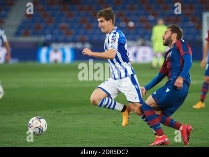 Ruben Rochina von Levante UD und Ahien Munoz von Real Sociedad während der spanischen Meisterschaft La Liga Fußballspiel dazwischen / LM Stockfoto