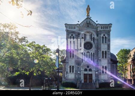 Kapelle Notre-Dame de Lourdes in der Saint Catherine Street, Montreal, Kanada Stockfoto