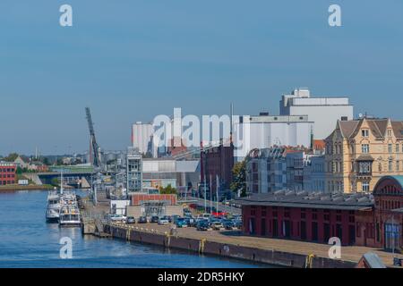 Industriegebiet am Hansahafen, Hansestadt Lübeck, Schleswig-Holstein, Norddeutschland, Europa Stockfoto