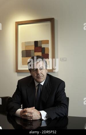 Großbritannien /London / Dr. Josef Ackermann /Vorstandsvorsitzender/Direktor der Deutschen Bank AG im Büro der Deutschen Bank in London Stockfoto