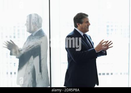 Großbritannien /London / Dr. Josef Ackermann /Vorstandsvorsitzender/Direktor der Deutschen Bank AG im Büro der Deutschen Bank in London Stockfoto