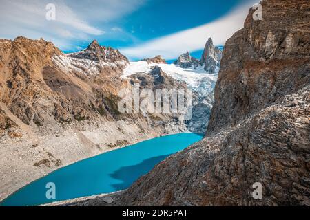 Blick in Laguna de los tres Argentinien Stockfoto