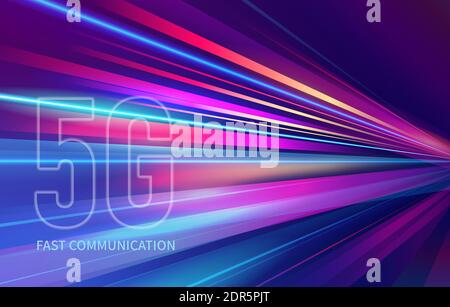 5G-Highspeed-Internetverbindung der nächsten Generation Stockfoto