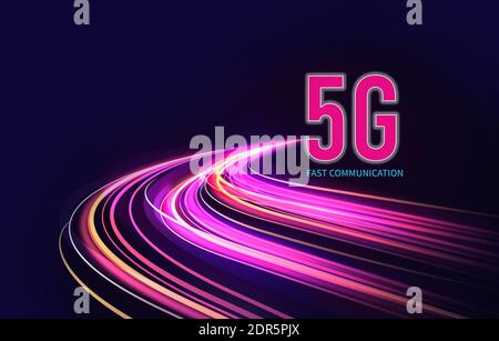 5G-Highspeed-Internetverbindung der nächsten Generation Stockfoto