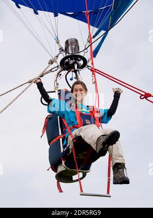 Cloudhopper Ballon, bei London Marathon Stockfoto