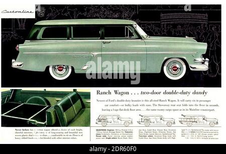 FORD RANCH WAGON-WERBUNG 1954 Stockfoto