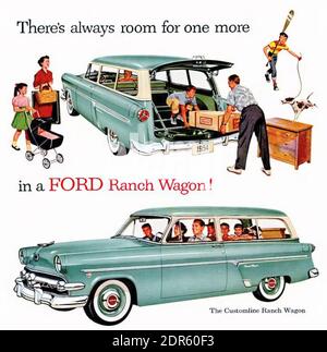 FORD RANCH WAGON-WERBUNG 1954 Stockfoto