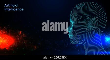 Eine künstliche Intelligenz Technologielösungen Stockfoto