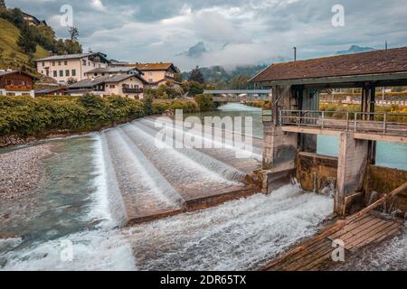 Fluss in Berchtesgaden Deutschland Stockfoto