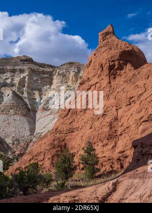 Cliffs and angry sky, view point near Basin Campground, Kodachrome Basin State Park, Cannonville, Utah. Stock Photo