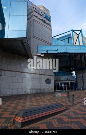 Eingang Zum Internationalen Kongresszentrum Auf Dem Centenary Square Broad Straße Birmingham Stadtzentrum Birmingham England Großbritannien Stockfoto