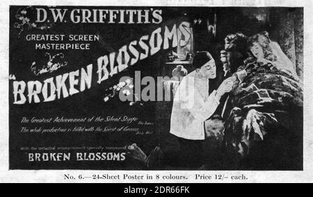 RICHARD BARTHELMESS und LILLIAN GISH in BROKEN BLOSSOMS 1919 Regie D.W. GRIFFITH D.W. Griffith Productions / United Artists Stockfoto