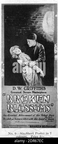 RICHARD BARTHELMESS und LILLIAN GISH in BROKEN BLOSSOMS 1919 Regie D.W. GRIFFITH D.W. Griffith Productions / United Artists Stockfoto