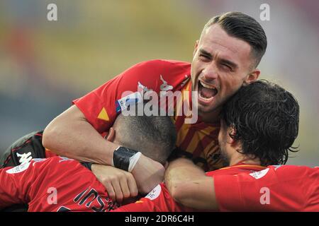 Benevento, Italien. Dezember 2020. Gaetano Letizia Spieler von Benevento, während des Spiels der italienischen Fußball-Liga Serie A zwischen Benevento gegen Genua, Endergebnis 2-0, Spiel im Ciro Vigorito Stadion in Benevento gespielt. Quelle: SIPA USA/Alamy Live News Stockfoto