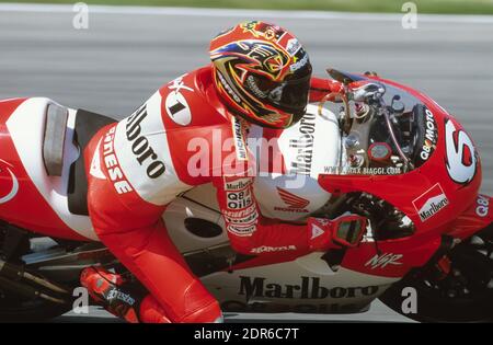 Max Biaggi (ITA), Honda 500, italienisches Motorrad GP 1998, Mugello Stockfoto