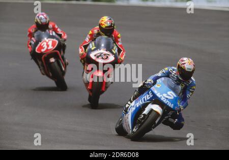 Tohru Ukawa (JPN), Honda 250, Valentino Rossi, (ITA), Malaysischer GP 1998, Johor Stockfoto