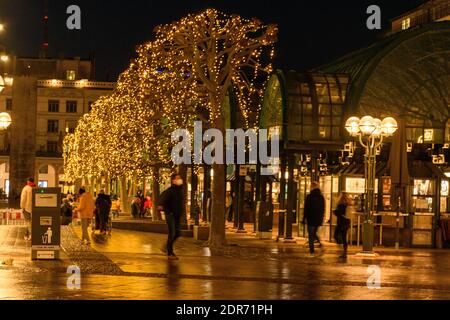 Hamburg im Advent während der Corona Pandemie im Dezember 2020 Stockfoto