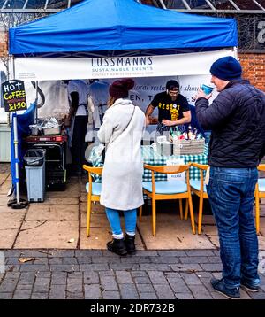 Lussmanns Pop Up Bar BBQ St. Albans Hertfordshire 20. Dezember 2020 Stockfoto