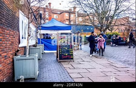 Lussmanns Pop Up Bar BBQ St. Albans Hertfordshire 20. Dezember 2020 Stockfoto