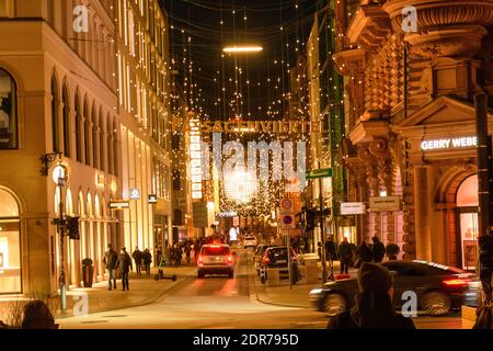 Hamburg im Advent während der Corona Pandemie im Dezember 2020 Stockfoto