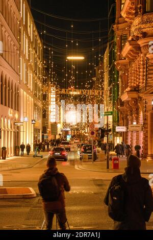 Hamburg im Advent während der Corona Pandemie im Dezember 2020 Stockfoto