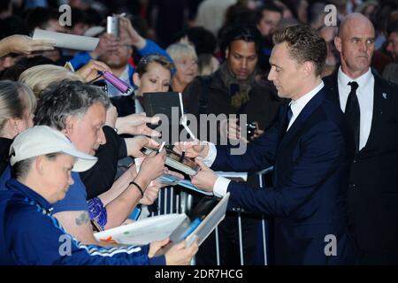 Tom Hiddleston bei der High Rise Premiere im Rahmen des 59. BFI London Film Festival am Odeon Leicester Square in London, Großbritannien, am 9. Oktober 2015. Foto von Aurore Marechal/ABACAPRESS.COM Stockfoto