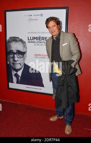 Der französische Komiker Laurent Gerra präsentiert den Film Que La Bete Meure im Kino Pathe Cordeliers während des 7. Festival Lumiere in Lyon, Frankreich am 12. Oktober 2015. Foto Julien Reynaud/APS-Medias/ABACAPRESS.COM Stockfoto