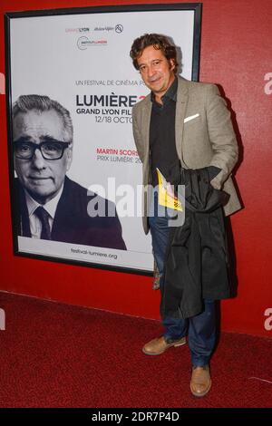 Der französische Komiker Laurent Gerra präsentiert den Film Que La Bete Meure im Kino Pathe Cordeliers während des 7. Festival Lumiere in Lyon, Frankreich am 12. Oktober 2015. Foto Julien Reynaud/APS-Medias/ABACAPRESS.COM Stockfoto