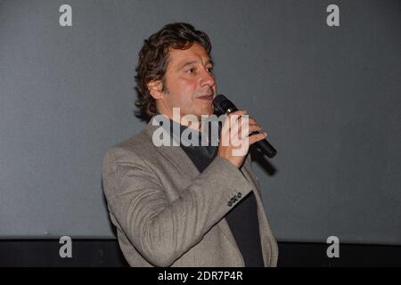 Der französische Komiker Laurent Gerra präsentiert den Film Que La Bete Meure im Kino Pathe Cordeliers während des 7. Festival Lumiere in Lyon, Frankreich am 12. Oktober 2015. Foto Julien Reynaud/APS-Medias/ABACAPRESS.COM Stockfoto