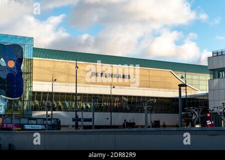 Birmingham, Vereinigtes Königreich - Dezember 12 2020: Debenhams Kaufhaus schließt in Birmingham Bullring Stockfoto