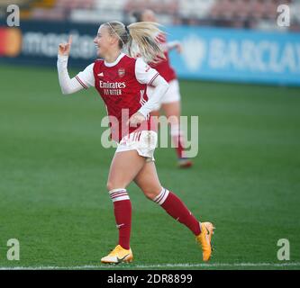 Borehamwood, Inited Kingdom. Dezember 2020. BOREHAMWOOD, ENGLAND - DEZEMBER 20: Beth Mead von Arsenal feiert ihr Ziel während der Barclays FA Women's Super League zwischen Arsenal und Everton Women im Meadow Park Stadium, Borehamwood, Großbritannien am 20. Dezember 2020 Credit: Action Foto Sport/Alamy Live News Stockfoto