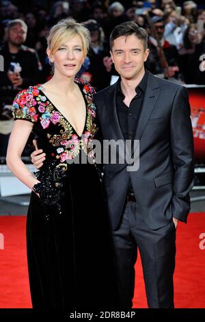 Cate Blanchett und Topher Grace nehmen am 17. Oktober 2015 an der Premiere von "Truth" im Rahmen des 59. BFI London Film Festival am Odeon Leicester Square in London, England, Teil. Foto von Aurore Marechal/ABACAPRESS.COM Stockfoto