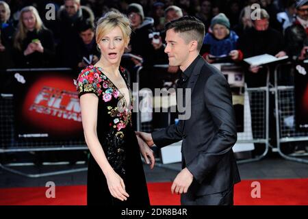 Cate Blanchett und Topher Grace nehmen am 17. Oktober 2015 an der Premiere von "Truth" im Rahmen des 59. BFI London Film Festival am Odeon Leicester Square in London, England, Teil. Foto von Aurore Marechal/ABACAPRESS.COM Stockfoto