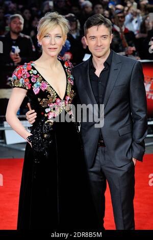 Cate Blanchett und Topher Grace nehmen am 17. Oktober 2015 an der Premiere von "Truth" im Rahmen des 59. BFI London Film Festival am Odeon Leicester Square in London, England, Teil. Foto von Aurore Marechal/ABACAPRESS.COM Stockfoto