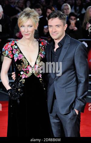 Cate Blanchett und Topher Grace nehmen am 17. Oktober 2015 an der Premiere von "Truth" im Rahmen des 59. BFI London Film Festival am Odeon Leicester Square in London, England, Teil. Foto von Aurore Marechal/ABACAPRESS.COM Stockfoto
