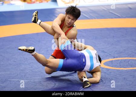 Komazawa Gymnasium, Tokio, Japan. Dezember 2020. Hayato Ishiguro, 19. DEZEMBER 2020 - Wrestling : All Japan Wrestling Championship Männer's 86kg Freestyle Final at Komazawa Gymnasium, Tokyo, Japan. Kredit: YUTAKA/AFLO SPORT/Alamy Live Nachrichten Stockfoto