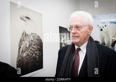 Lionel Jospin bei der Ausstellung der Fotografie von Sebastian Copeland von Napapiri «Arctica, The Vanishing North», die am 03. Dezember 2015 in der Galerie Yann Arthus-Bertrand in Paris, Frankreich, stattfand. Foto von Audrey Poree/ ABACAPRESS.COM Stockfoto