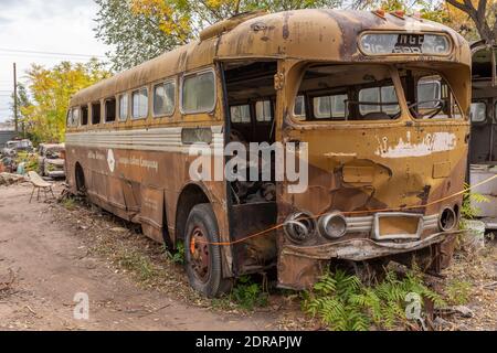 Liquidation eines Autoschrottplatzes in Albuquerque, New Mexico Stockfoto